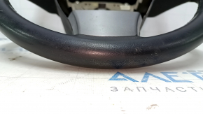 Naked steering wheel Mazda 6 13-16 leather black, gray insert, worn, scratches, bumps