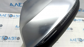 Left side mirror complete Audi Q5 80A 18-24 turn signal, auto-dimming, heating, BSM, camera, 15+4 pins, aluminum, sand