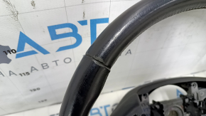 Naked steering wheel Honda Accord 13-17 leather, black, with rear pad, scratches, scuffs, bumps, dents