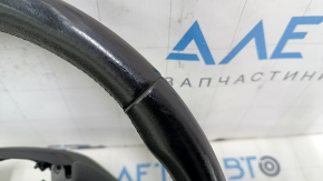 Naked steering wheel Honda Accord 13-17 leather, black, with rear pad, scratches, scuffs, bumps, dents