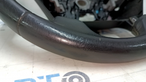 Naked steering wheel Honda Accord 13-17 leather, black, with rear pad, scratches, scuffs, bumps, dents