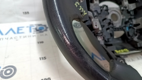 Naked steering wheel Honda Accord 13-17 leather, black, with rear pad, scratches, scuffs, bumps, dents