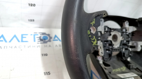 Naked steering wheel Honda Accord 13-17 leather, black, with rear pad, under petals, scratches, dents, scuffs
