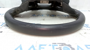 Naked steering wheel Honda Accord 13-17 leather, black, with rear pad, under petals, scratches, dents, scuffs