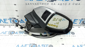 Side mirror right Audi Q5 80A 18-24 turn signal, auto-dimming, heated, BSM, camera, 15+4 pins, aluminum, sand, melted