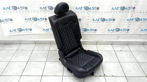 Rear row of seats 2nd row right Audi Q5 80A 18-24 leather black with gray stitching, Sport, S-Line, scratch, dented