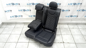 Rear row of seats 2nd row right Audi Q5 80A 18-24 leather black with gray stitching, Sport, S-Line, scratch, dented