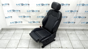 Driver's seat Audi Q5 80A 18-20 with airbag, electric, heated, leather black with gray stitching, Sport, S-Line, scratches