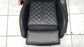 Driver's seat Audi Q5 80A 18-20 with airbag, electric, heated, leather black with gray stitching, Sport, S-Line, scratches