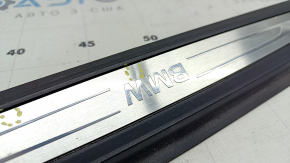 Door sill outer front left BMW X1 F48 16-22 black with chrome molding X-line, Sport-line, bumps, scratch