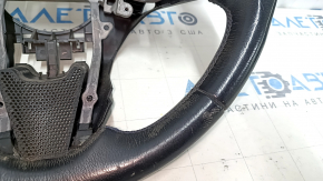 Naked steering wheel Honda CRZ 11-16 leather black, with rear pad, scratches, scuffs, bumps