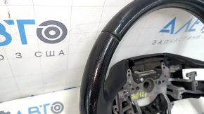 Naked steering wheel Honda CRZ 11-16 leather black, with rear pad, scratches, scuffs, bumps
