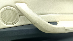 Door trim card rear right BMW X1 F48 16-22 leather beige with black, backlight, wood insert, armrest beige leather, with handle and pads, scratches, for cleaning