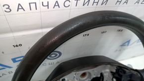 Naked steering wheel Toyota Sequoia 08-16 rubber black, without buttons and cruise control, worn, scratches