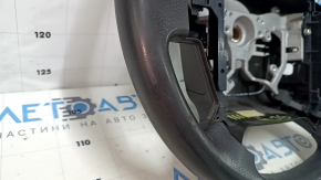 Naked steering wheel Toyota Sequoia 08-16 rubber black, without buttons and cruise control, worn, scratches