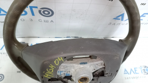 Naked steering wheel Toyota Highlander 01-07 gray rubber, scratches, needs cleaning