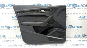 Door trim card front left Audi Q5 80A 18-20 leather black with Alcantara, carbon insert, Bang & Olufsen