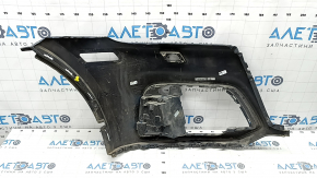 Bare front bumper left side Audi Q5 80A 18-20 under headlight washer without park assist, S-Line, blue, sand, cracks in mount, broken mount