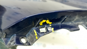 Bare front bumper left side Audi Q5 80A 18-20 under headlight washer without park assist, S-Line, blue, sand, cracks in mount, broken mount