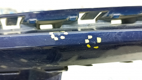 Bare front bumper left side Audi Q5 80A 18-20 under headlight washer without park assist, S-Line, blue, sand, cracks in mount, broken mount