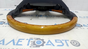 Naked steering wheel Lexus RX350 RX450h 10-12 pre-rest leather black, light wood, worn leather, scratches