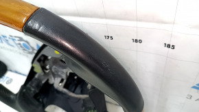 Naked steering wheel Lexus RX350 RX450h 10-12 pre-rest leather black, light wood, worn leather, scratches