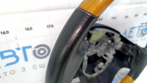 Naked steering wheel Lexus RX350 RX450h 10-12 pre-rest leather black, light wood, worn leather, scratches