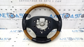 Naked steering wheel Lexus ES300h ES350 13-16 prerest, black leather, light wood, heated, scratches, bumps