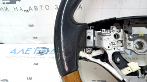 Naked steering wheel Lexus ES300h ES350 13-16 prerest, black leather, light wood, heated, scratches, bumps