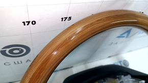 Naked steering wheel Lexus ES300h ES350 13-16 prerest, black leather, light wood, heated, scratches, bumps