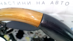 Naked steering wheel Lexus ES300h ES350 13-16 prerest, black leather, light wood, heated, scratches, bumps
