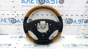 Naked steering wheel Lexus ES300h ES350 13-16 prerest, black leather, light wood, heated, scratches, bumps