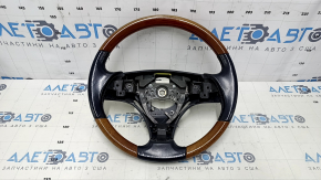 Naked steering wheel Lexus ES350 07-09 leather, black, light wood, scratches, bumps
