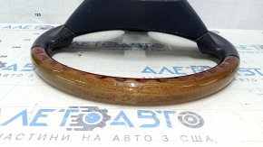 Naked steering wheel Lexus ES350 07-09 leather, black, light wood, scratches, bumps