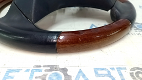 Naked steering wheel Lexus ES350 07-09 leather, black, light wood, scratches, bumps