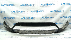 Front bumper lip BMW X1 F48 16-19 structure, for parking sensors, non-factory holes, scratches, bumps