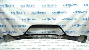 Front bumper lip BMW X1 F48 16-19 structure, for parking sensors, non-factory holes, scratches, bumps
