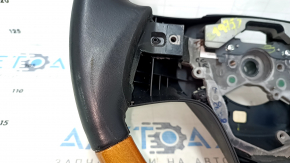 Bare steering wheel Lexus RX350 RX450h 10-15 black leather, light wood, scratches, bumps