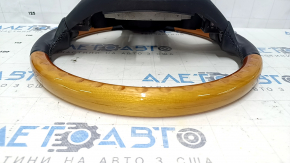 Bare steering wheel Lexus RX350 RX450h 10-15 black leather, light wood, scratches, bumps