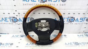 Bare steering wheel Lexus RX350 RX450h 10-15 black leather, light wood, scratches, bumps