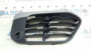 Lower grille of the front bumper right BMW X1 F48 16-19 X-line open for parking sensors, sand