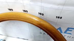 Naked steering wheel Lexus RX350 RX450h 10-12 prerest leather brown, light wood, scratches, bumps