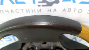 Naked steering wheel Lexus RX350 RX450h 10-12 prerest leather brown, light wood, scratches, bumps