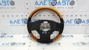 Naked steering wheel Lexus RX350 RX450h 10-12 prerest leather brown, light wood, scratches, bumps