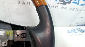 Bare steering wheel Lexus RX350 RX450h 10-12 pre-rest leather black, light wood, scratches, bumps, abrasions