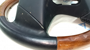 Bare steering wheel Lexus RX350 RX450h 10-12 pre-rest leather black, light wood, scratches, bumps, abrasions