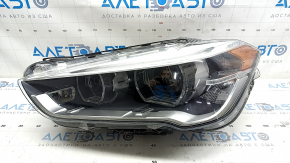 Headlight front left complete BMW X1 F48 16-19 LED, sand