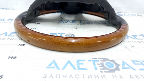 Bare steering wheel Lexus RX350 RX450h 10-12 pre-rest, brown leather with light wood, worn leather, scratches, bumps