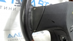 Bare steering wheel Lexus RX350 RX450h 10-12 pre-rest, brown leather with light wood, worn leather, scratches, bumps