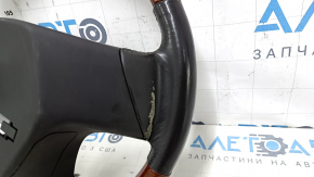 Bare steering wheel Lexus RX350 RX450h 10-12 pre-rest, brown leather with light wood, worn leather, scratches, bumps